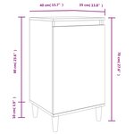 vidaXL Tables de chevet 2 Pièces blanc 40x35x70 cm bois d'ingénierie