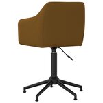 vidaXL Chaises à dîner pivotantes 4 Pièces Marron Velours