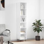 vidaXL Buffet haut Blanc brillant 34 5x32 5x180 cm Bois d'ingénierie