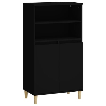 vidaXL Buffet haut Noir 60x36x110 cm Bois d'ingénierie