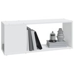vidaXL Meuble TV Blanc 80x24x32 cm Aggloméré