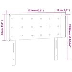 vidaXL Tête de lit à LED Rose 103x16x78/88 cm Velours