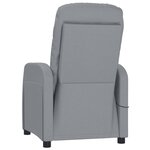 vidaXL Fauteuil inclinable électrique Gris clair Tissu