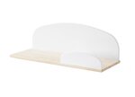 Lit simple + sommier + chevet + Etagères 45cm/65cm + Coffre jouets + barrière lit
