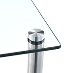 vidaXL Étagère à 2 niveaux Transparent 40x40x47 cm Verre trempé