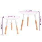 vidaXL Ensemble de tables d'appoint 2 Pièces Bois de pin massif Blanc