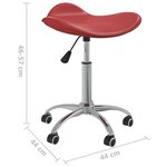 vidaXL Chaises pivotantes à manger lot de 4 bordeaux similicuir