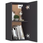 vidaXL Meuble TV Gris 30 5x30x60 cm Aggloméré