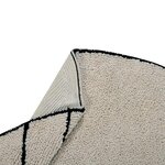 Tapis coton rond lignes graphiques - beige - 160 Ø