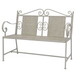 vidaXL Banc de jardin 115 cm Acier Gris