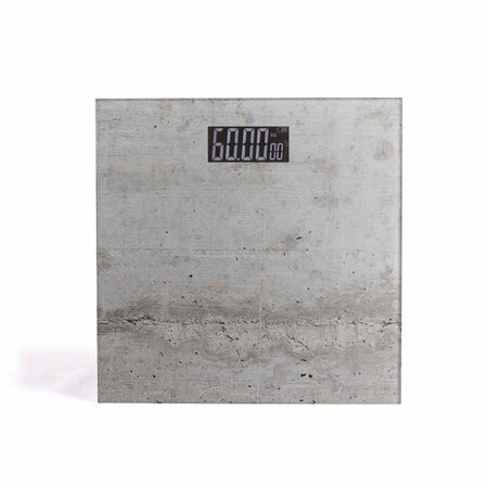 LIVOO DOM382BE Pese-personne électronique - Impression béton - Plateau en verre - Pesée jusqu'a 180 kg - Précision 100g