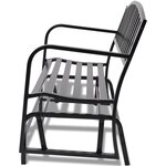 vidaXL Banc balançoire en acier noir