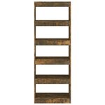 vidaXL Bibliothèque/Séparateur de pièce Chêne fumé 60x30x166 cm