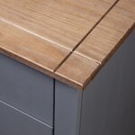 vidaXL Table de chevet Gris 46x40x57 cm Pin Gamme Panama