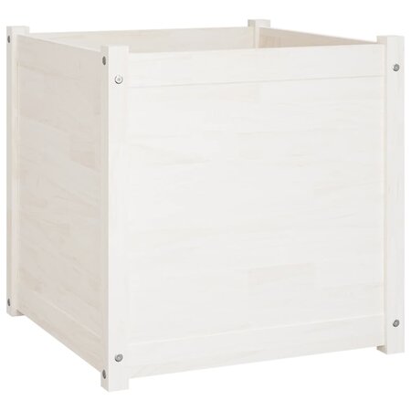 vidaXL Jardinière Blanc 60x60x60 cm Bois de pin massif