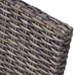 vidaXL Chaises à manger lot de 2 marron rotin kubu et bois de manguier