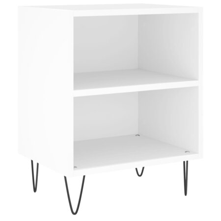 vidaXL Table de chevet blanc 40x30x50 cm bois d’ingénierie