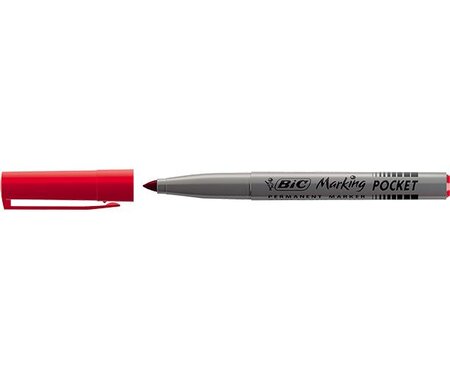 Marqueur Permanent MARKING POCKET 1445 Pte Ogive Moy. Rouge BIC