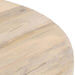 vidaXL Table de salle à manger Rond 110x76 cm Bois de manguier massif
