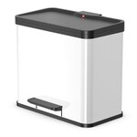 Hailo Poubelle à pédale Oko Trio Plus Taille L 3x9 L Blanc 0633-230
