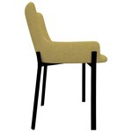 vidaXL Chaises à manger lot de 2 jaune tissu