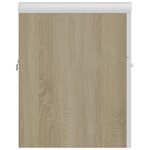 vidaXL Armoire d'évier et lavabo intégré Blanc/chêne sonoma Aggloméré