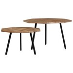 vidaXL Ensemble de table basse 2 Pièces Hexagonal Teck recyclé
