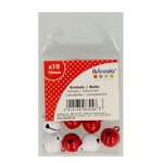 Grelot / Clochette Blanc et Rouge 10 pièces