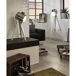 Lampe de plancher eglo upstreet nickel mat 150 cm