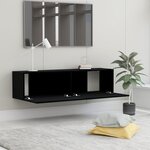 vidaXL Meuble TV Noir 120x30x30 cm Aggloméré