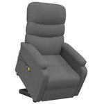 vidaXL Fauteuil de massage inclinable Gris foncé Tissu
