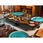 Bestron grill de table plancha xl 1800 w 70 x 23 cm abp603
