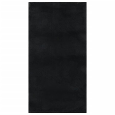 vidaXL Tapis lavable à poils courts doux et moelleux antidérapant noir