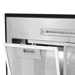 vidaXL Hotte îlot avec écran tactile LCD et capteur 90 cm 756 m³/h LED