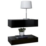 vidaXL Tables de chevet 2 Pièces Noir 60x35 cm Aggloméré