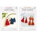 Bijoux Macramé - Pendentifs  Boucles d'oreilles rouge