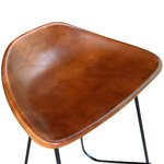 Vidaxl chaises de bar lot de 4 marron cuir véritabledollars