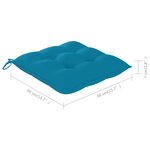 vidaXL Chaises de jardin empilables avec coussins 8 Pièces Teck solide