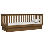vidaXL Lit de jour Marron miel 75x190 cm Bois de pin massif