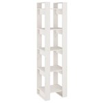 vidaXL Bibliothèque/Séparateur de pièce Blanc 41x35x160 cm Pin solide