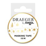 Masking Tape 10 M - Boules De Noël Or - Draeger paris