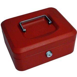Caisse à monnaie, rouge, (L)150 x (P)115 x (H)80 mm PAVO
