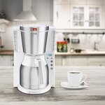 Melitta cafétiere look iv therm timer 1011-15 blanc/acier brossé