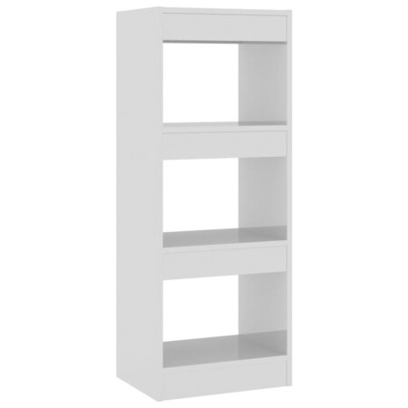 vidaXL Bibliothèque/Séparateur de pièce Blanc brillant 40x30x103 cm