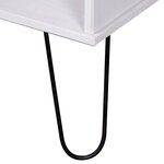 vidaXL Table basse New York Blanc et Bois de pin massif