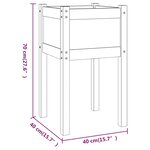 vidaXL Jardinières d'extérieur 2 Pièces 40x40x70 cm Bois de pin massif