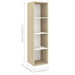 vidaXL Ensemble de meuble TV 3 Pièces Blanc et chêne sonoma Aggloméré