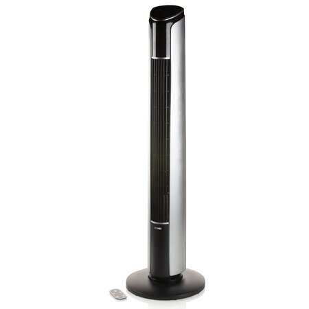Domo ventilateur tour 107 cm 45 w noir et argenté