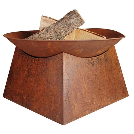 Brasero coloris rouille esschert design ff149