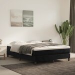vidaXL Lit à sommier tapissier avec matelas Noir 140x200 cm Velours